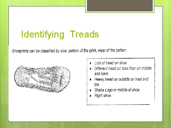 Identifying Treads 