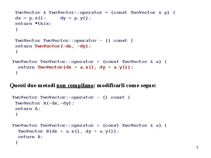 Two. Vector & Two. Vector: : operator = (const Two. Vector & p) {