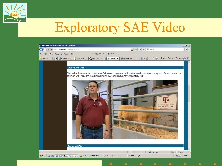 Exploratory SAE Video 