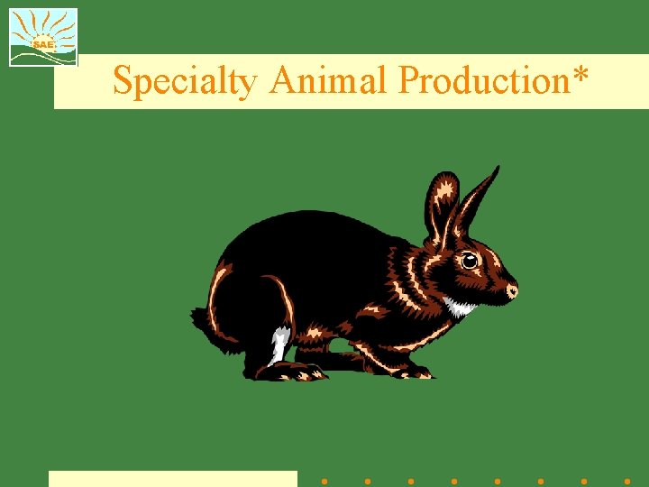 Specialty Animal Production* 