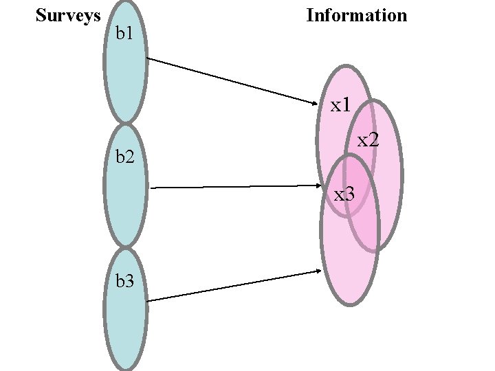 Surveys b 1 Information x 1 x 2 b 2 x 3 b 3