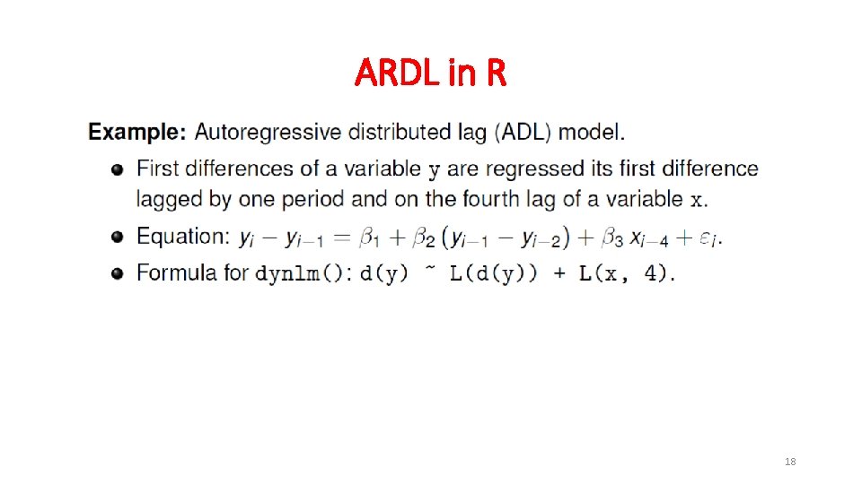 ARDL in R 18 
