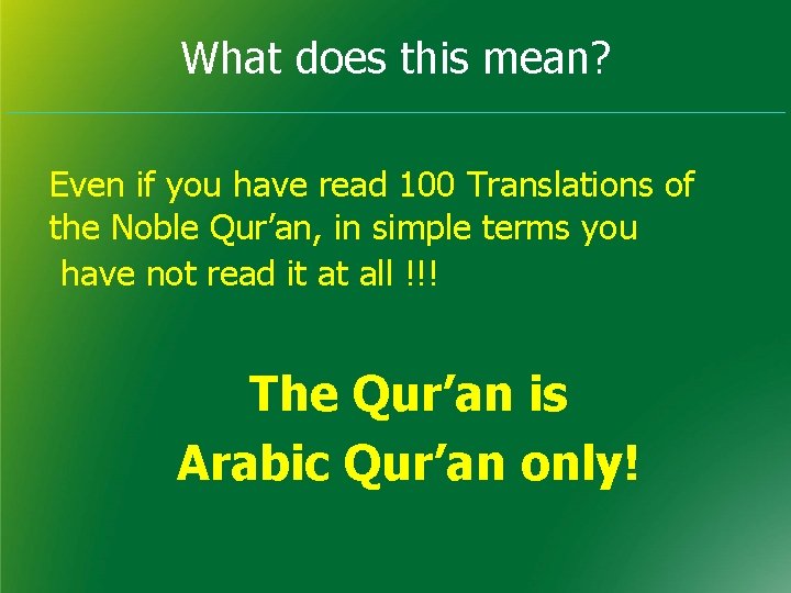 What does this mean? Even if you have read 100 Translations of the Noble