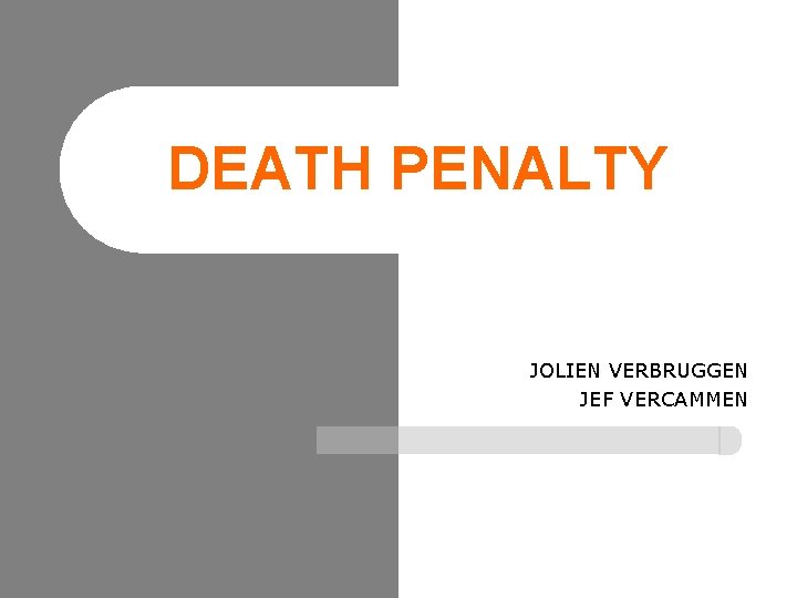 DEATH PENALTY JOLIEN VERBRUGGEN JEF VERCAMMEN 