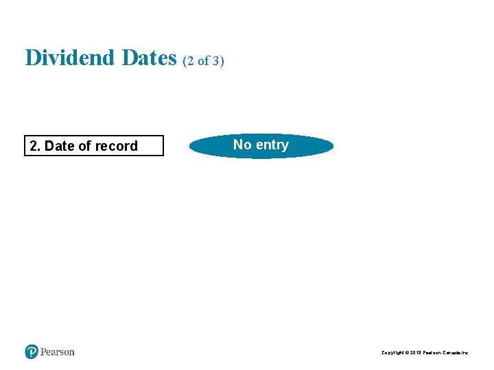 Dividend Dates (2 of 3) 2. Date of record No entry Copyright © 2018