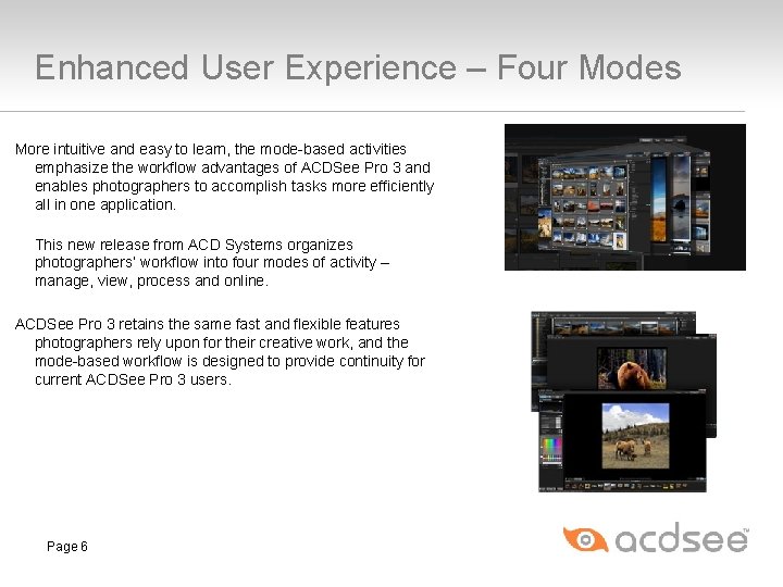ACDSee Pro 3 Reviewers Guide Contents Introduction ACDSee