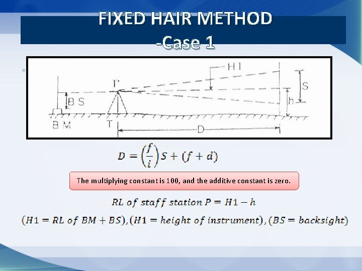 FIXED HAIR METHOD -Case 1 • . The multiplying constant is 100, and the