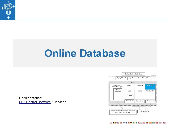 Online Database Documentation: ELT Control Software / Services 