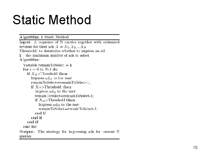 Static Method 15 