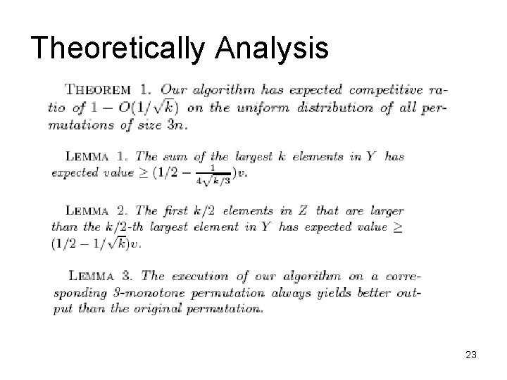 Theoretically Analysis 23 