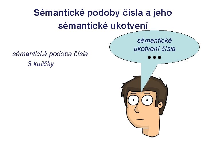 Sémantické podoby čísla a jeho sémantické ukotvení sémantická podoba čísla 3 kuličky sémantické ukotvení Sémantické podoby čísla a jeho sémantické ukotvení sémantická podoba čísla 3 kuličky sémantické ukotvení