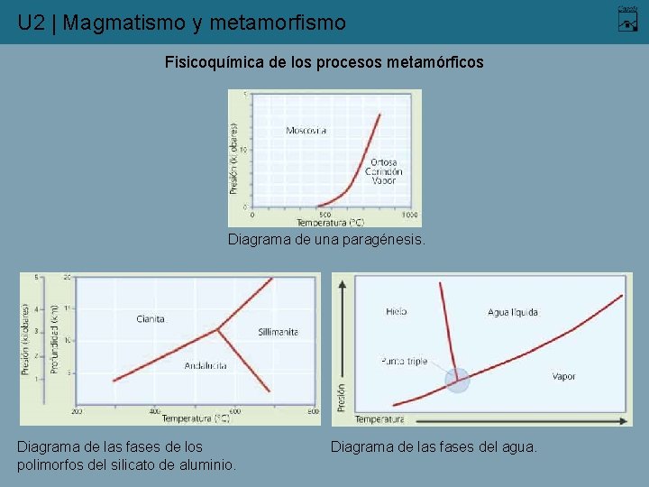 U 2 | Magmatismo y metamorfismo Fisicoquímica de los procesos metamórficos Diagrama de una