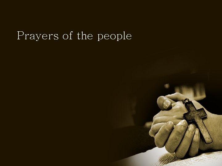Prayers of the people 