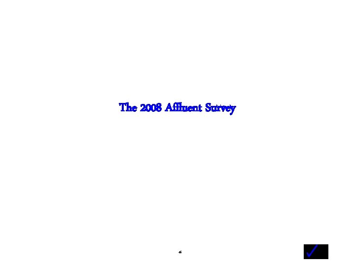 The 2008 Affluent Survey - 46 - 