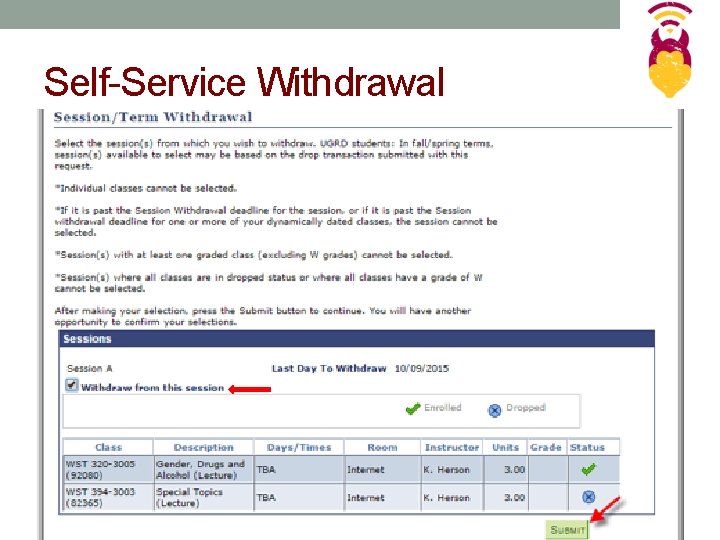 Self-Service Withdrawal 