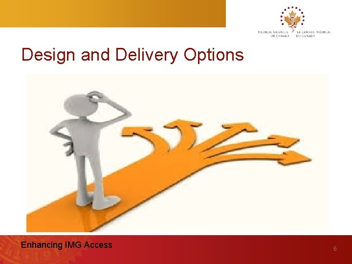 Design and Delivery Options Enhancing IMG Access 6 