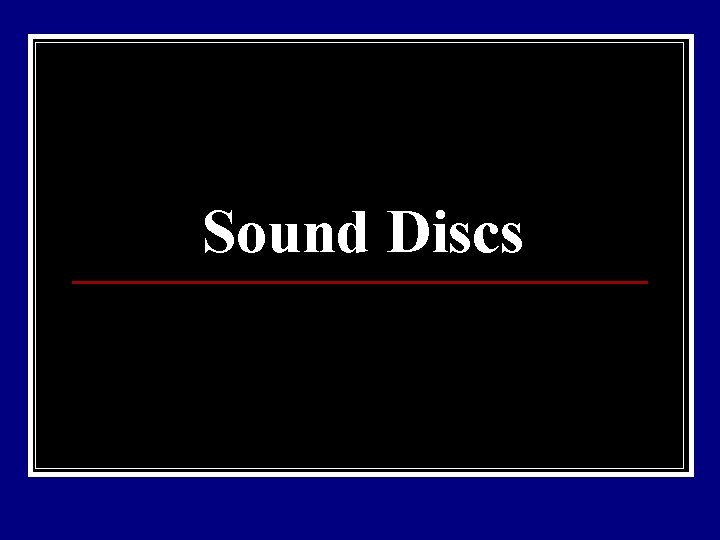 Sound Discs 