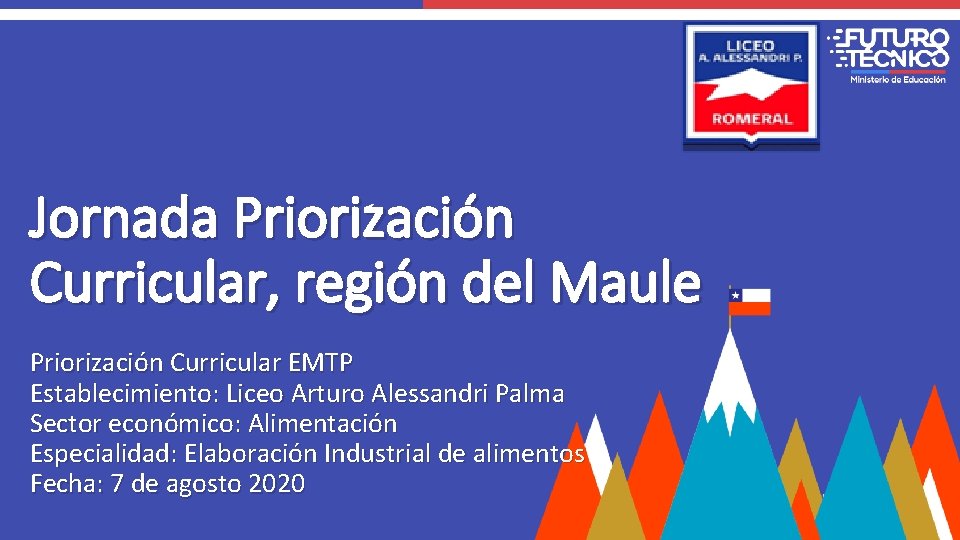 Logo Liceo Jornada Priorización Curricular, región del Maule Priorización Curricular EMTP Establecimiento: Liceo Arturo Logo Liceo Jornada Priorización Curricular, región del Maule Priorización Curricular EMTP Establecimiento: Liceo Arturo