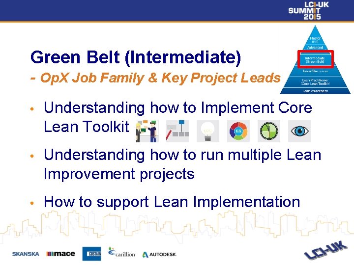 Green Belt (Intermediate) - Op. X Job Family & Key Project Leads • Understanding Green Belt (Intermediate) - Op. X Job Family & Key Project Leads • Understanding