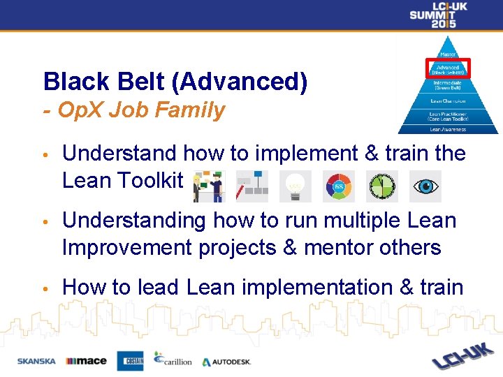 Black Belt (Advanced) - Op. X Job Family • Understand how to implement & Black Belt (Advanced) - Op. X Job Family • Understand how to implement &