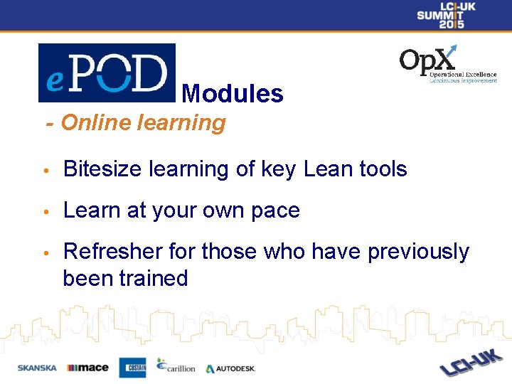 Modules - Online learning • Bitesize learning of key Lean tools • Learn at Modules - Online learning • Bitesize learning of key Lean tools • Learn at