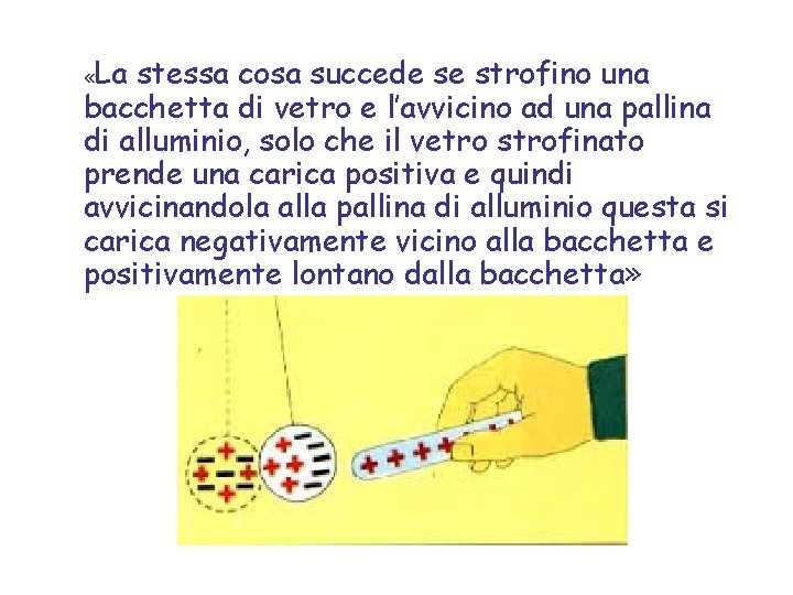  «La stessa cosa succede se strofino una bacchetta di vetro e l’avvicino ad