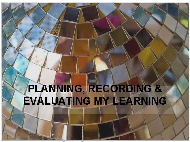 PLANNING, RECORDING & EVALUATING MY LEARNING 