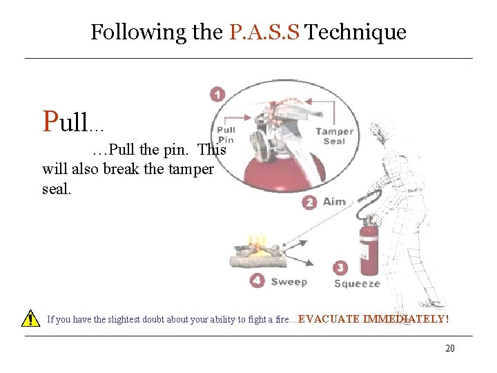 Following the P. A. S. S Technique Pull… …Pull the pin. This will also Following the P. A. S. S Technique Pull… …Pull the pin. This will also