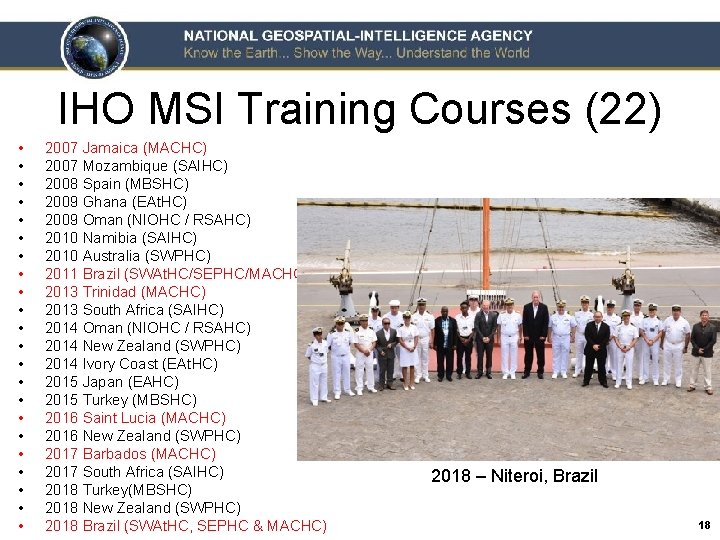 IHO MSI Training Courses (22) • • • • • • 2007 Jamaica (MACHC)
