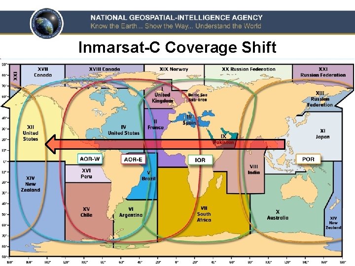 Inmarsat-C Coverage Shift IOR AOR-W AOR-E IOR 6 