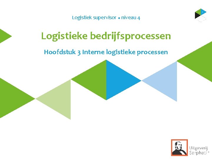 Logistiek supervisor u niveau 4 Logistieke bedrijfsprocessen Hoofdstuk 3 Interne logistieke processen 