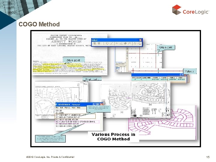 COGO Method © 2010 Core. Logic, Inc. Private & Confidential 15 