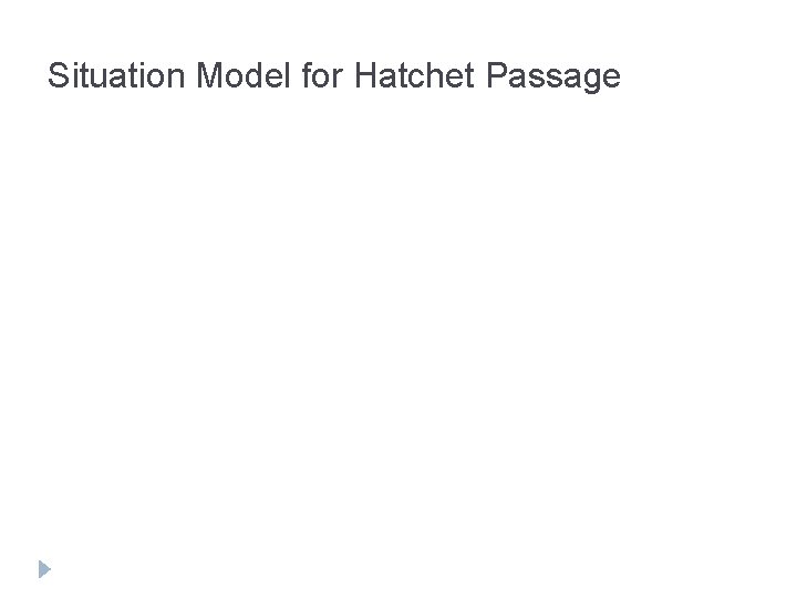 Situation Model for Hatchet Passage 