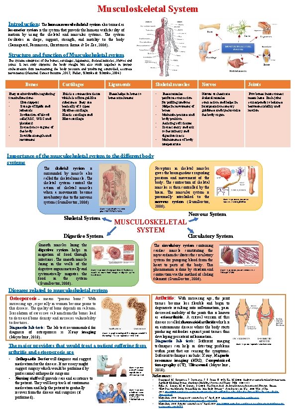 Musculoskeletal System Introduction: The human musculoskeletal system also termed as locomotor system is the