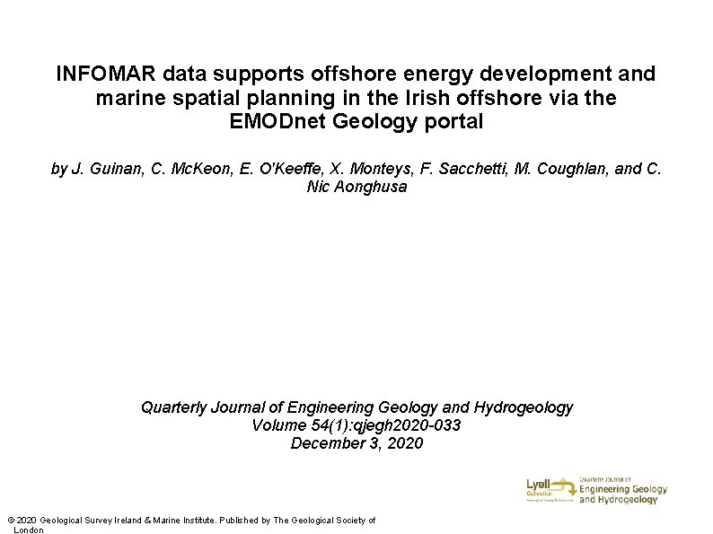 INFOMAR data supports offshore energy development and marine spatial planning in the Irish offshore