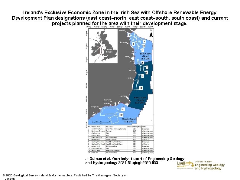 Ireland's Exclusive Economic Zone in the Irish Sea with Offshore Renewable Energy Development Plan