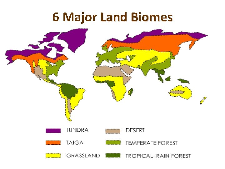 6 Major Land Biomes 