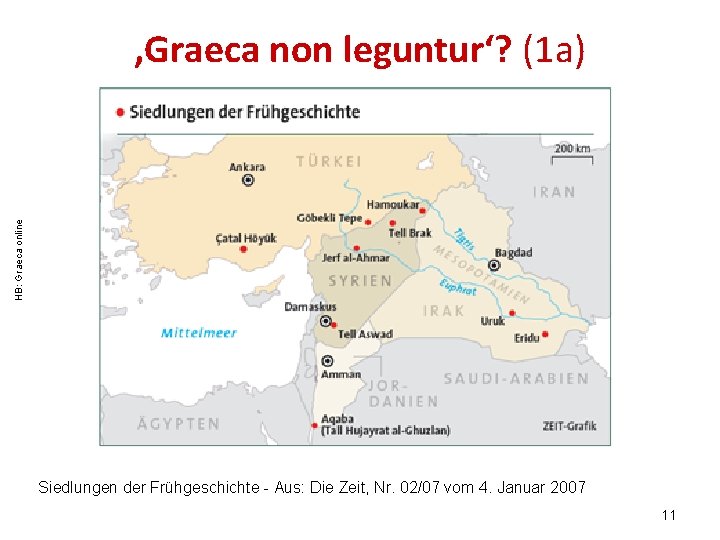 HB: Graeca online ‚Graeca non leguntur‘? (1 a) Siedlungen der Frühgeschichte - Aus: Die