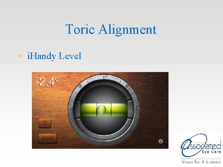 Toric Alignment • i. Handy Level Toric Alignment • i. Handy Level