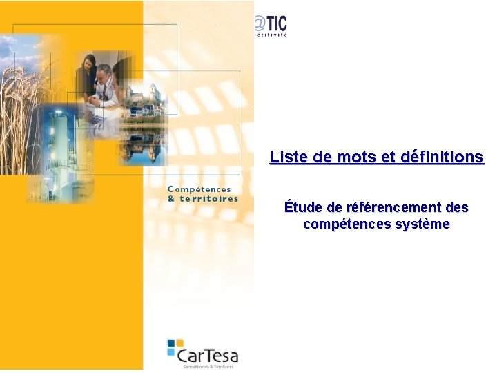 Liste de mots et définitions Étude de référencement des compétences système 