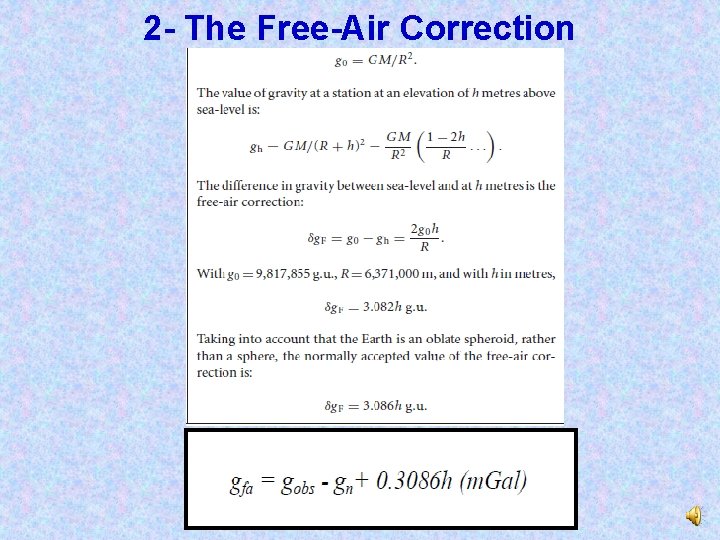 2 - The Free-Air Correction 