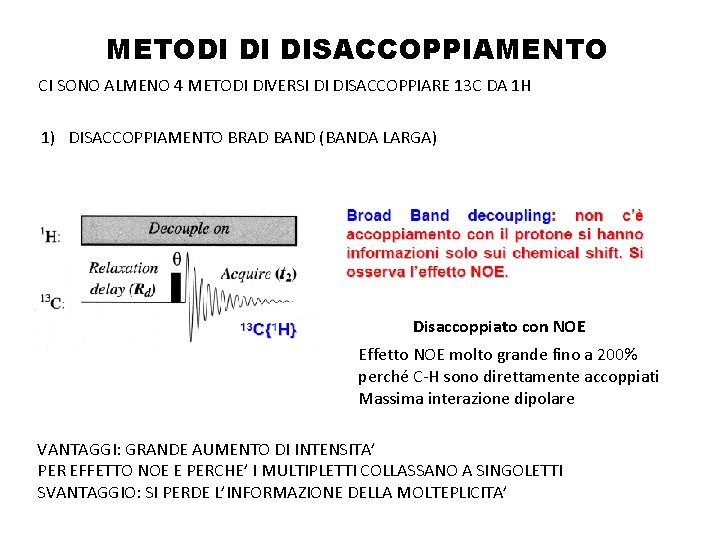 METODI DI DISACCOPPIAMENTO CI SONO ALMENO 4 METODI DIVERSI DI DISACCOPPIARE 13 C DA METODI DI DISACCOPPIAMENTO CI SONO ALMENO 4 METODI DIVERSI DI DISACCOPPIARE 13 C DA