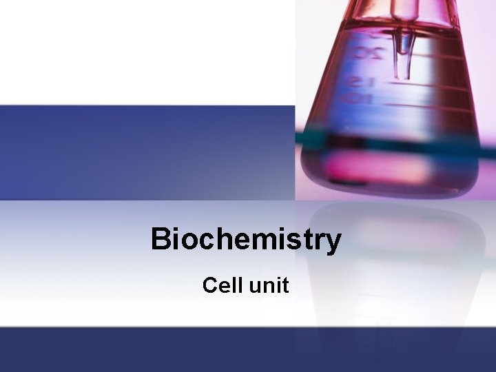 Biochemistry Cell unit 