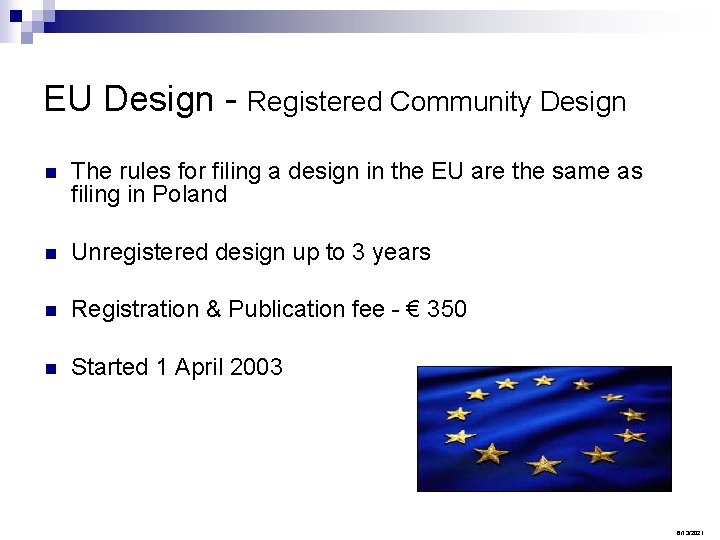 EU Design - Registered Community Design n The rules for filing a design in