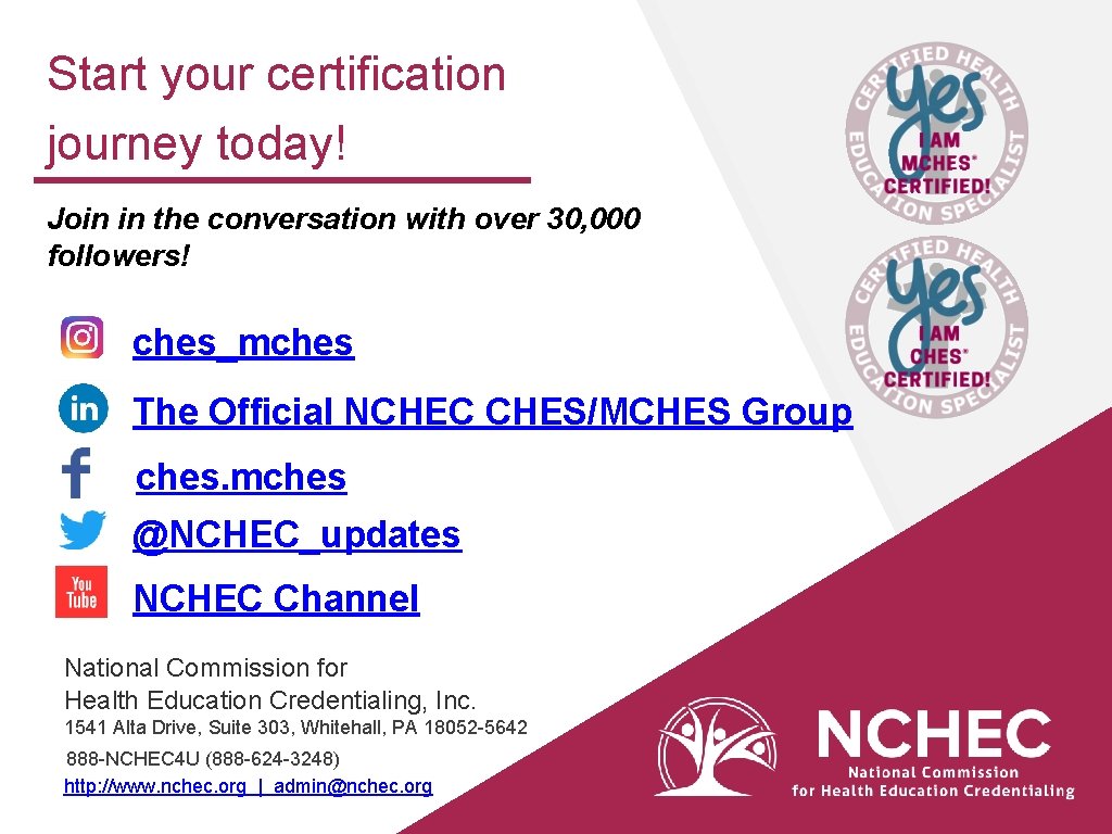 Start your certification journey today! Join in the conversation with over 30, 000 followers!