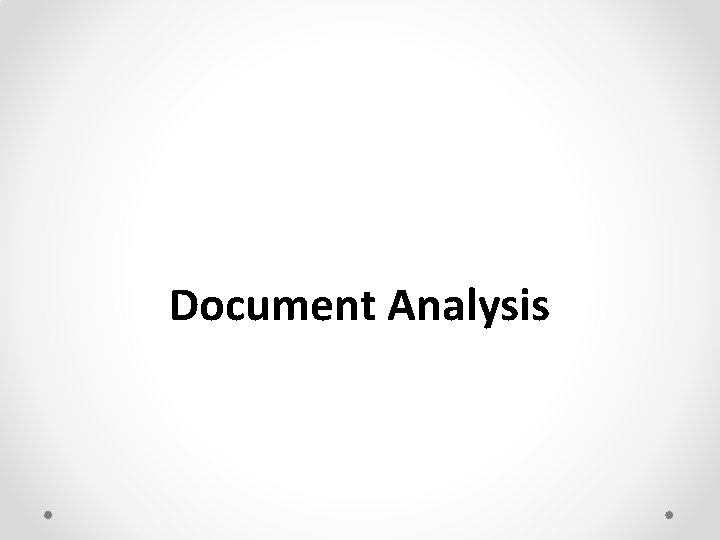 Document Analysis 