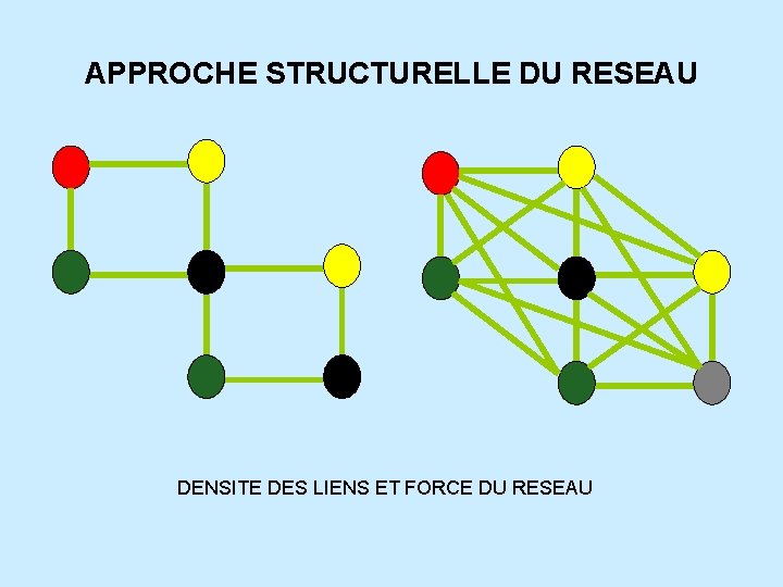 APPROCHE STRUCTURELLE DU RESEAU DENSITE DES LIENS ET FORCE DU RESEAU 