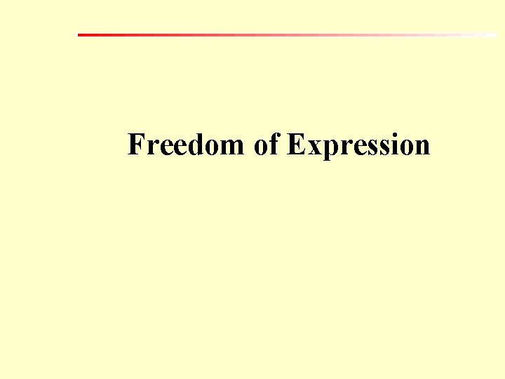 Freedom of Expression 