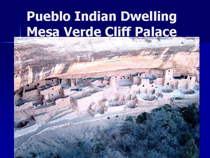Pueblo Indian Dwelling Mesa Verde Cliff Palace 