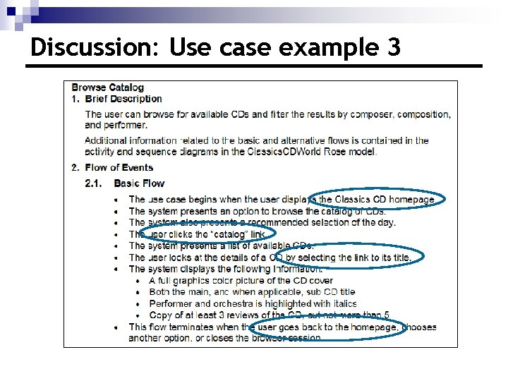 Discussion: Use case example 3 